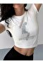 Kemer Boy King of Pop Printed Crop Blouse