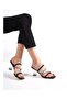 Serrace Black Skin Transparent Heeled Women's Slippers - 2