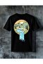 Life Flowing River Day Forest Printed Oversize T-Shirt