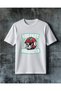 Kafatasi Kasket Motosiklet Printed Oversize T-Shirt
