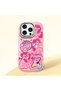 Pink Silicone Case Compatible with iPhone 16 Pro Max with Shock-Absorbing Camera Protections