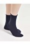 Women's Roll Top Elasticless Bamboo Socks Navy Blue - 2