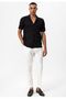 Polo neck knitted short sleeve men's shirt - 6