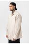 Striped Long Sleeve Double Pocket Oversize Shirt - 4