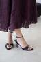 Madiwa Women's Heeled Wrinkled Leather Sandals Black - 2