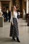 Plaid Lined Tulle Elegant Standard Size Midi Skirt - 2