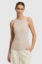 Women's Stone Crew Neck Basic T-Shirt 50321799-Vr049 - 3
