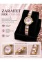 Pink Stone Detailed Gold Women's Watch