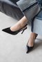 Aira Women's Heeled Wrinkled Leather Shoes Black - 2