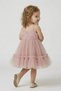 My Little One's Tulip Detailed Rose Patterned Tulle Girls' Dress - Powder - 2