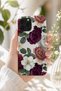 iPhone 15 Pro Max Compatible Launch Silicone Vintage Floral Shock-Absorbing Case White