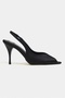 Roxy Black Satin Ankle Strap Open Toe Detail Women's Heeled Shoes - 5