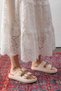 Women's Ecru Eva Buckle Non-Slip Sole Daily Beach Sea Pool Bathroom Slippers - 2