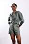 Khaki Pile Detailed Shorts 4084 - 5