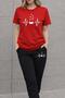 T-Shirt Sweat Suit Unisex Set Rhythm Butterfly Printed