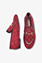 Oreta Women's Stoned Ballerinas - Burgundy - 4