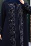 Plus Size Sarmaşik Stone-Embellished Mother Dress - 2