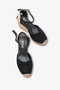 Viyetra Women's Genuine Leather Wedge Sandals - Black Suede - 3