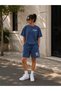 Women's Oversize Washed Shorts Set Trendy Street Fashion