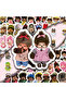 Bandai 80pcs Monchhichi Cartoon Graffiti Decoration Car Trunk Mobile Phone Case Notebook Sticker - 8