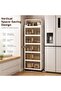 5 Layer Collapsible Storage Bins With Wheels [130cm] - Stackable Plastic Storage Cabinet Portable Multi-Tier Organizer Rack, Kitchen Rack with Dual Opening Home Storage unit Easy Tool Free - 5