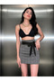 High Waist Belted Detailed Plaid Mini Skirt