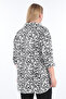 Plus Size (50-56) Leopard Printed Shirt Collar Three Quarter Sleeve Women's Tunic - 3
