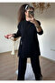 Pearl Buttoned Slit Suit - 3