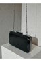 Black Patent Leather Women's Evening Dress Bag Black Metal and Chain Wedding Engagement Graduation - 4