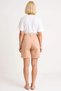 Women's Shorts High Waist City Boy Fit Wide Leg Short Denim Floral Embroidery Rigid Woven - 5