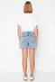 Women's Shorts Pleated High Waist Wide Leg Plain Pattern City Pattern Denim Rigid Woven Sports - 5