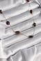 316L Steel Silver Color Chain Brown Natural Stone Model Women's Necklace 5886
