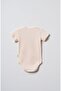 Baby Cotton Sea Patterned Short Sleeve 2-Piece Snap Fastener Bodysuit Set - 5