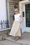 Elastic Waist Ornamental Pocket Detailed Poplin Fabric White Dress - 4