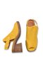 Women's Heeled Sandals 00121815 Mustard Suede - 5