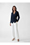 Nevavm Double-Breasted Collar Blouse with Metal Applique - 4