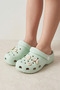 Fairy Tale Series - Water Green Figured Girls' Slippers and Sandals: Sparkling Butterfly and Heart Detail - 8