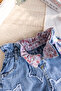 Star Embroidered Denim Girls' Jeans Shorts - 5