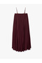 X Melis Ağazat - Satin Balloon Dress with Beaded Detail and String Straps - 3