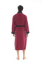 رداء حمام رجالي من زيوس شالياكا - أحمر داكن 100% قطن - 4