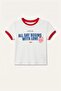 Regular Fit Crew Neck Printed Ribbed Short Sleeve T-Shirt Girls H7239A826Sm - 6