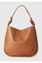 Women's Brown Contrast Color Knotted Hobo Bag