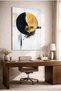 Black and Gold Circular Abstract Modern Decorative Tempered Glass Painting - Painting for Business, Home and School - 3