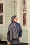 Lara Polka Dot Patterned Shawl Smoked-Powder - 4