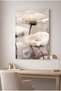 Beige and Cream Abstract Floral Decorative Tempered Glass Painting - Business, Home and School Painting