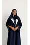 Mw2103 Abaya Blazer with High Quality Crepe and Stripe Material
