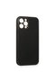 Apple iPhone 12 Pro Case Coco Leather Silicone Cover - Black - 3