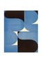 Sdt Minimalist Modern Abstract Patterned Black Blue Stylish Woven Base Decorative Carpet Sdt1377 - 3