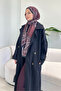 Dima Trench Coat with Back Button Detail - Black - 4