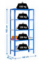 وحدة رفوف AR SHELVING بخمس طبقات مقاس 100×40×192 سم